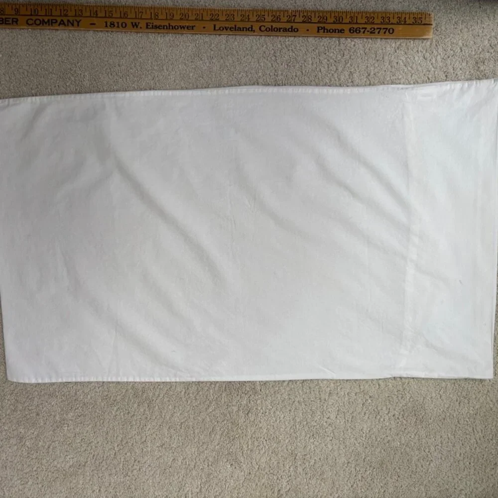 Single Izod cotton white pillowcase